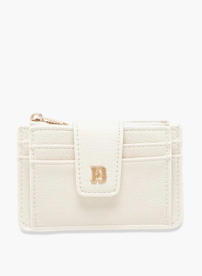 Textured Card Holder With Snap Button Closure